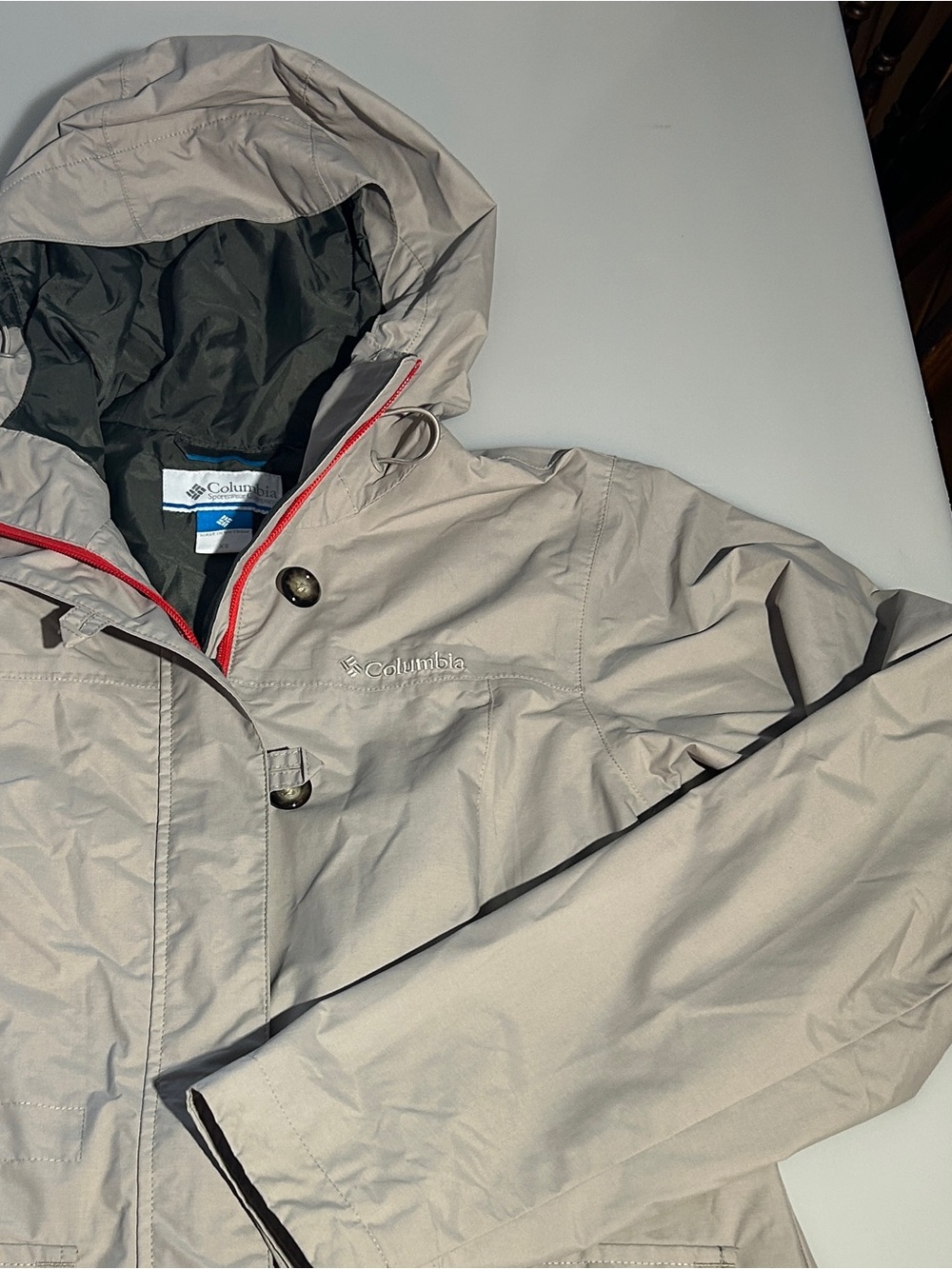 Columbia Shine Struck II Waterproof Rain Jacket Beige Size XS